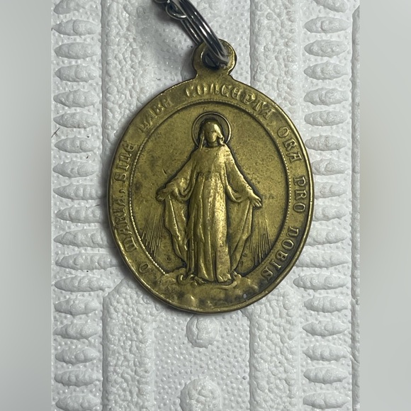 Antique 15-Decade Nun’s Habit Waist Rosary w/ Crucifix & Mary Medallion- RARE! - Picture 12 of 16